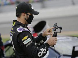 Jimmie Johnson saw his chance to make the NASCAR Playoffs end on Saturday when he was involved in a crash at Daytona and finished 17th. (Image: Getty)