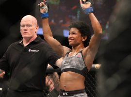 Angela Hill will become the first African American woman to headline a UFC card when she takes on Michelle Waterson on Saturday. (Image: Jasmin Frank/USA Today Sports)