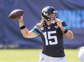 Gardner Minshew, Jacksonville jaguars QB, drops back to pass in Week 2. (Image: Wesley Hitt/Getty)