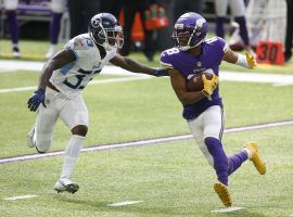 Minnesota Wikings rookie WR Justin Jefferson evades Johnathan Joseph of the Tennessee Titans. (Image: Bruce Kluckhohn/AP)