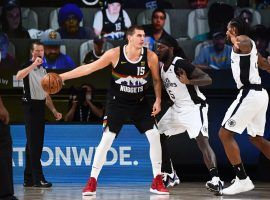 Denver Nuggets big man Nikola Jokic defended by the LA Clippers in Game 4. (Image: Garret Ellwood/Getty)