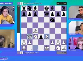 ItsHafu remains the player to beat in the Pogchamps 2 chess tournament after defeating Forsen 2-0 in the championship bracket quarterfinals on Friday. (Image: Chess.com)