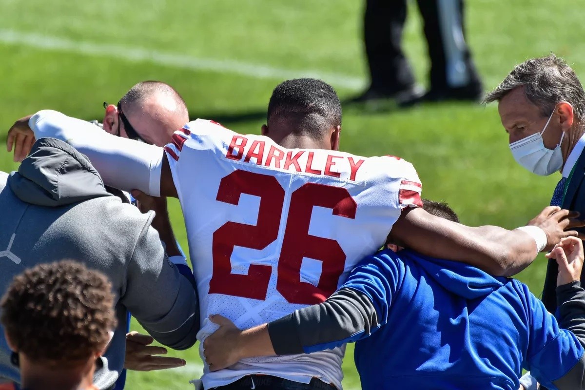 Saquon Barkley NY Giants knee injury