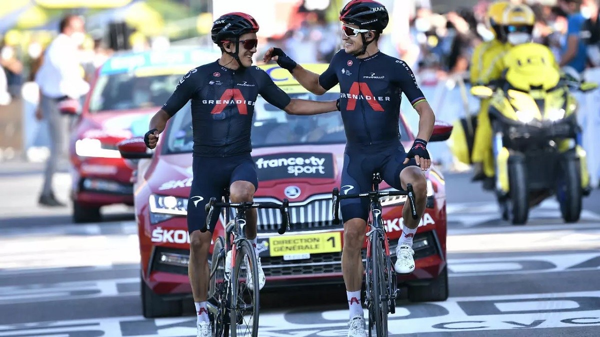 Richard Carapaz Michal Kwiatkowski Stage 18 2020 Tour de France Le 