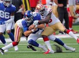 It was a rough day for New York Giants quarterback Daniel Jones in NFL Week 3 action, but not as bad as the gambler who lost $1 million betting on the team. (Image: New York Post)