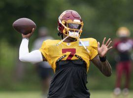 Dwayne Haskins has been named the starting quarterback for Washington, but in an unusual NFL prop bet gamblers can bet on whether he gets benched this season. (Image: AP)