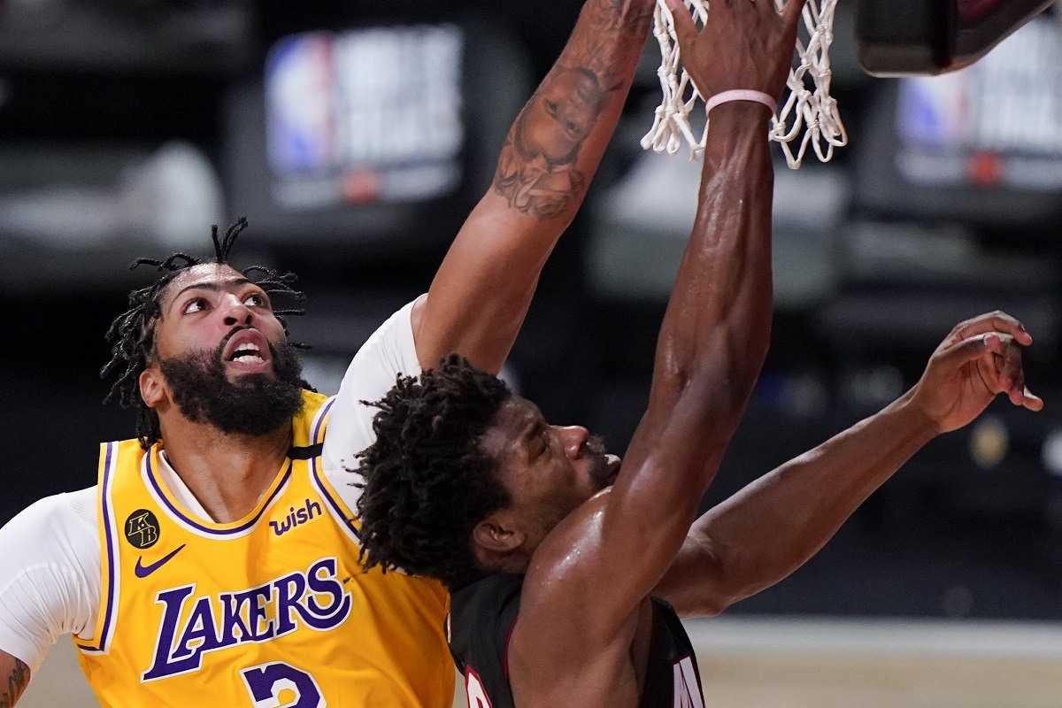 Jimmy Butler Anthoyn Davis NBA Finals Game 5 LA Lakers Miami Heat