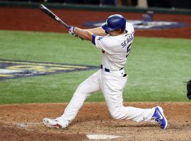 Corey Seager has dominated at the plate against the Rays, putting him in the favorite position for the World Series MVP award. (Image: Sean M. Haffey/Getty)