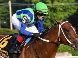 Jackie's Warrior brings a commanding speed-figure advantage ito the Breeders' Cup Juvenile. (Image: Mike Kane/Special to the Times Union)