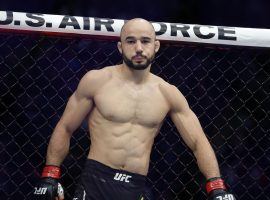 Marlon Moraes (pictured) sees his Saturday fight against Cory Sandhagen as a chance to prove himself against an elite bantamweight opponent. (Image: Steve Marcus/Getty)