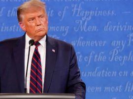 President Donald Trump's poor debate performance was surpassed thre days later by his postive coronavirus test. That prompted bookmakers around the world to suspend betting on the US presidential election. (Image: AP Photo)