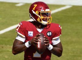 Two NFL quarterbacks, Washington’s Dwayne Haskins, and Sam Darnold of the New York Jets, are not playing this Sunday, but for two different reasons. (Image: Getty)