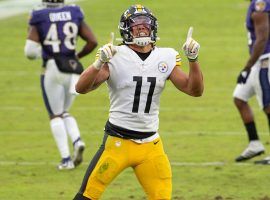 Chase Claypool and the Pittsburgh Steelers have yet to lose a game and their Super Bowl odds reflect their perfect season. (Image: Getty)