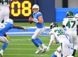 LA Chargers QB Justin Herbert carved up the LOL Jets in Week 11. (Image: Porter Lambert/Getty)