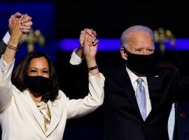 Incoming president Joe Biden and vice-president Kamala Harris are the co-favorites to win the 2024 presidential election, according to Ladbrokes. (Image: AP)