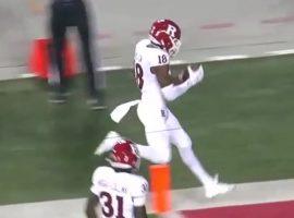 Rutgers wide receiver Bo Melton made the College Football Week 10 highlights when he took a lateral pass on a punt return and scored.  (Image: FOX Sports)