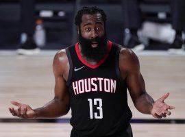 James Harden wants out of Houston and asked the Rockets to trade him to the Brooklyn Nets. (Image: Mark J. Terrill/AP)