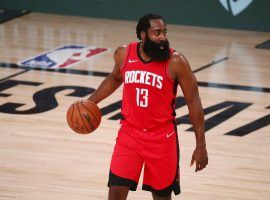 James Harden of the Houston Rockets seeks a fourth-straight NBA scoring title. (Image: Kim Klement/USA Today Sports)