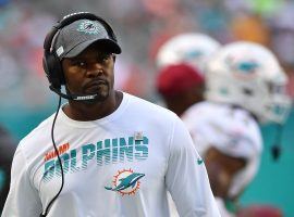 Miami head coach Brian Flores and his Dolphins are one of three teams favored by 10 or more points in NFL Week 13 betting. (Image: Getty)