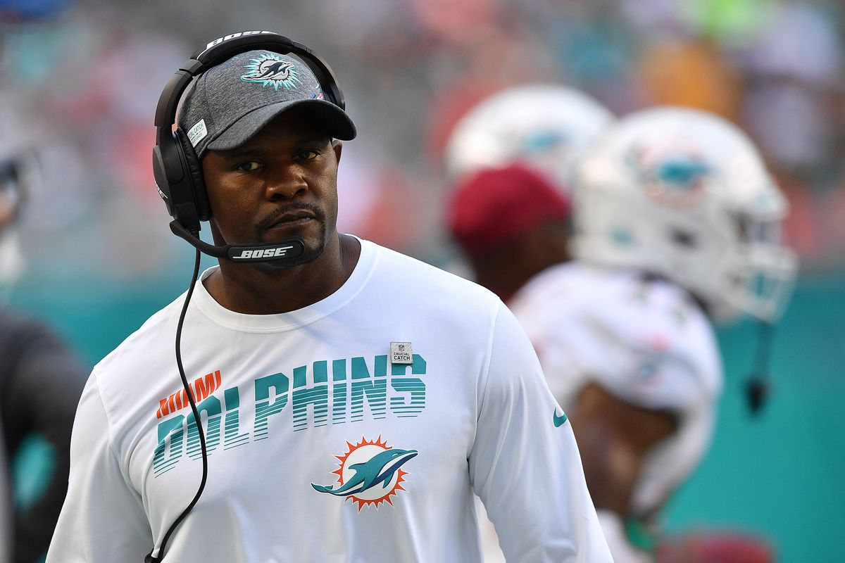 Miami head coach Brian Flores NFL Week 13 betting 