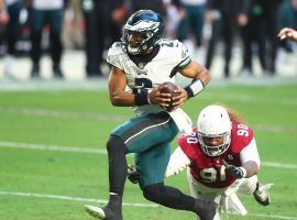 Philadelphia Eagles quarterback Jalen Hurts could be just as damaging to the Dallas Cowboys with his legs as with his arms. (Image: USA Today Sports)