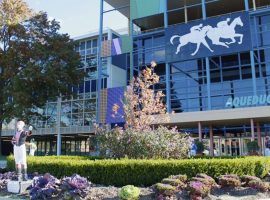 Aqueduct Racetrack served Queens as more than a sporting institution. It's first floor is now a New York COVID-19 vaccination center. (Image: NYRA)