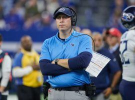 Arthur Smith, seen here on the sidelines as the OC of the Tennessee Titans. The Atlanta Falcons hired Art Smith as their next head coach. (Image: Robin Alam/Getty)
