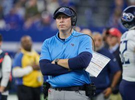 Arthur Smith, seen here on the sidelines as the OC of the Tennessee Titans. The Atlanta Falcons hired Art Smith as their next head coach. (Image: Robin Alam/Getty)