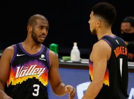 Chris Paul and Devin Booker off to a hot start with the Phoenix Suns. (Image: Getty)