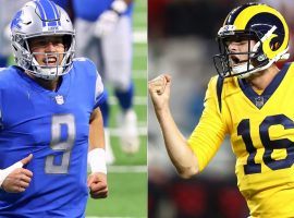 Quarterbacks Matthew Stafford (left) and Jared Goff (right) will switch teams in a trade after the Detroit Lions shipped Stafford to the LA Rams for Goff and draft picks. (Images: Getty)