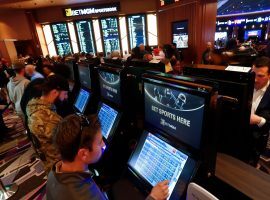 Michigan residents no longer have to enter a brick-and-mortar sportsbook, such as this one at MGM Grand Casino in Detroit, to place bets. Mobile sports betting is legal in the state as of Friday. (Image: WoodTV)