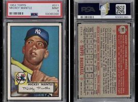 This Mickey Mantle rookie sold for $5.2 million on Thursday, a record for a sports card. (Image: PWCC)