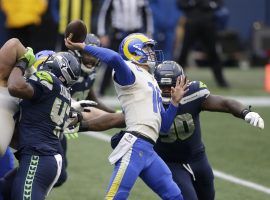 Quarterback Jared Goff came off the bench to lead the LA Rams to victory against the Seattle Seahawks in the NFC Wild Card. The Rams and a banged-up Goff are a prop bet favorite to finish the divisional round as the lowest-scoring team. (Image: Jae C. Hong/AP)