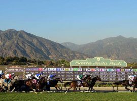 Santa Anita canceled Friday's racing card due to expected showers. The Southern California track will make up the races next week. (Image: Benoit Photo)