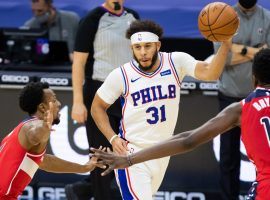 Seth Curry of the Philadelphia 76ers scored a season-high 28 points against the Washington Wizards. Curry is a popular waiver wire addition to fantasy basketball teams this week. (Image: Bill Streicher/USA Today Sports)