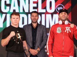 Canelo Alvarez will fight mandatory challenger Avni Yildirim on Saturday in a bout that should amount to little more than a warmup for the champion. (Image: Ed Mulholland/Matchroom Boxing)