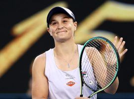 Ashleigh Barty posted a double bagel in her opening round match at the Australian Open, beating Danka Kovinic 6-0, 6-0. (Image: Getty)