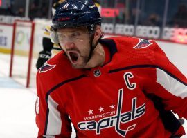 Alexander Ovechkin plays against the Flyers on Sunday, and one cross-sport prop bet asks whether heâ€™ll score more points than Tom Brady will throw touchdowns. (Image: Rob Carr/Getty)