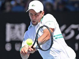 Novak Djokovic survived a test from Frances Tiafoe to advance to the third round of the Australian Open. (Image: Peter Staples/ATP Tour)