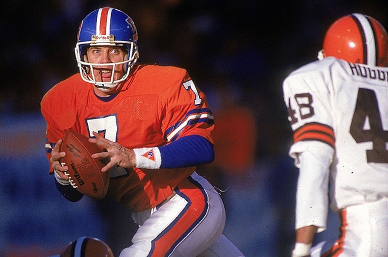 John Elway Denver Broncos passing touchdown