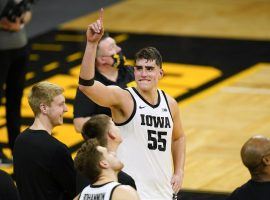 Iowa center Luke Garza, the top player in college basketball, could be tough to handle in the Big Ten Conference tournament. (Image: Getty)