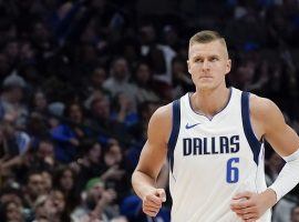 Kristaps Porzingis of the Dallas Mavericks has been the subject of the latest batch of NBA trade rumors that include the Mavs shopping the Unicorn to the highest bidder. (Image: Porter Lambert/Getty)