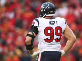 Defensive end JJ Watt, seen here in a game for the Houston Texans against the Kansas City Chiefs, will play with the Arizona Cardinals next season. (Image: Getty)