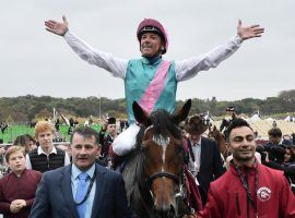 It may not rank up with winning the Arc for champion jockey Frankie Dettori. But the Racing League does give the world's top rider another trophy to ride for. (Image: AFP)