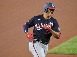 Juan Soto leads a crowded field in the race for the 2021 NL MVP award. (Image: Jonathan Newton/Washington Post)