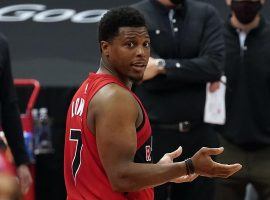 Kyle Lowry was a vital part of the Toronto Raptors when they won the championship in 2019, but his future with the Raptors is a question mark. (Image: Chris O'Meara/AP)