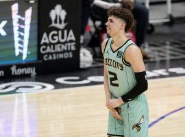 Charlotte Hornets rookie LaMelo Ball tries to play through the pain of a wrist injury, which occurred against the LA Clippers at Staples Center. (Image: AP)