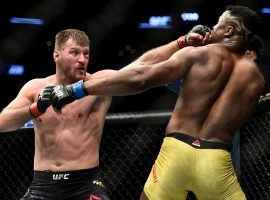 Stipe Miocic (left) defeated Francis Ngannou (right) in their first bout in 2018. The two will face off in a rematch at UFC 260 on Saturday, March 27, 2021. (Image: Brandon Magnus/Zuffa/Getty)