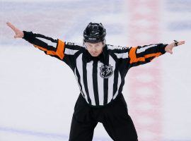 The NHL says Tim Peel will never referee for the league again after his hot mic comments during a Tuesday night game. (Image: Isaiah J. Downing/USA Today Sports)