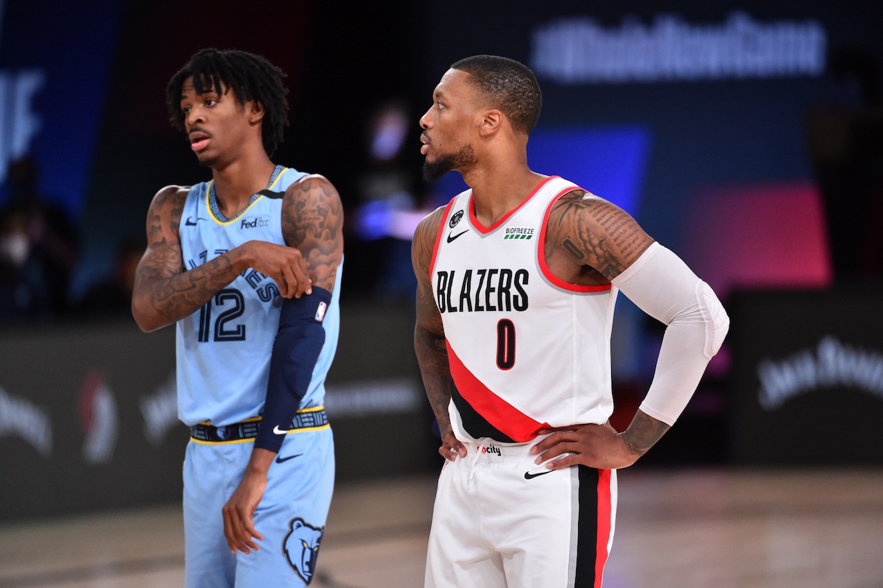 Ja Morant Damian Lillard Blazers Grizzlies Knicks Wizards NBA